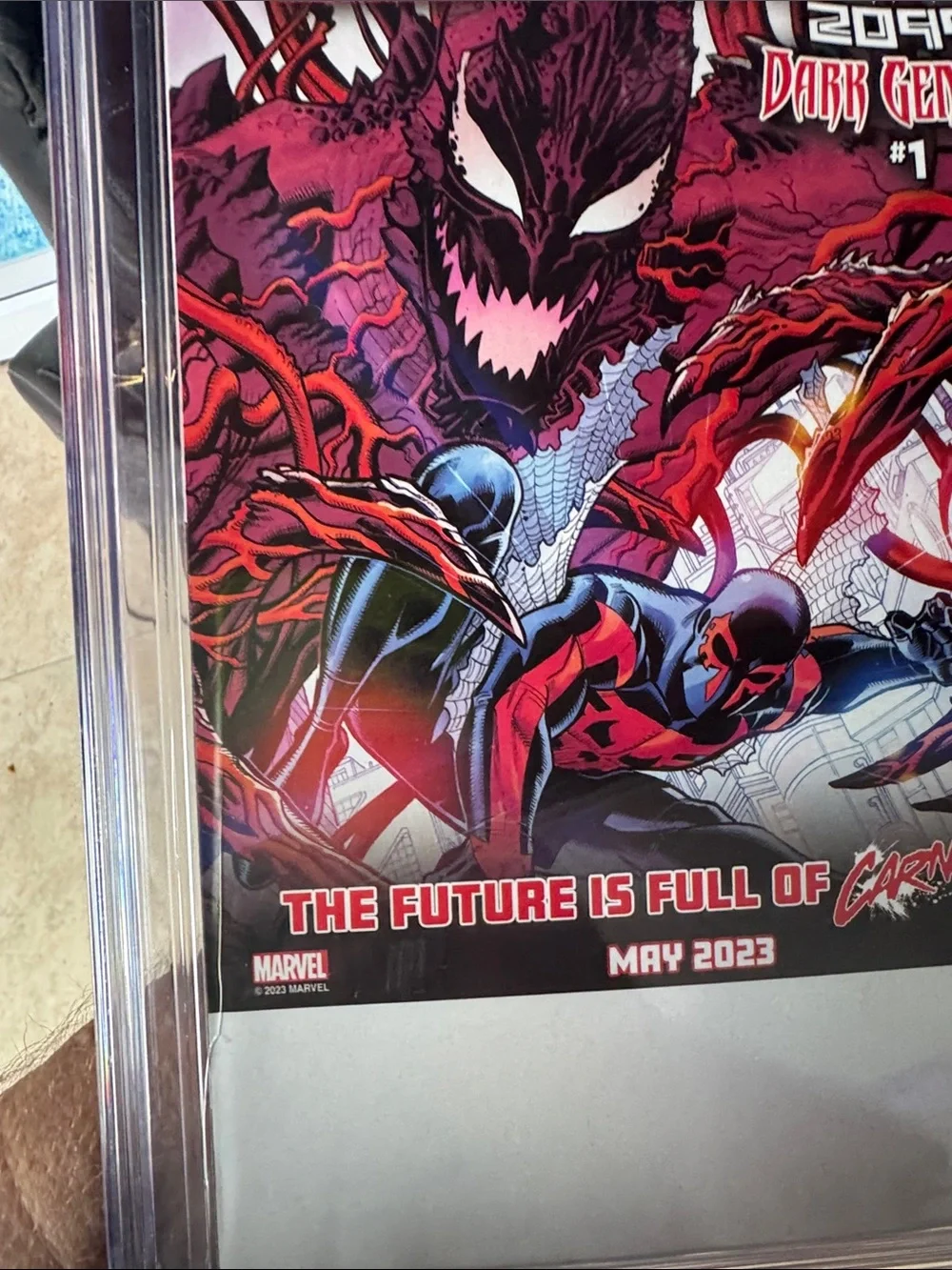 Marvel Spider-Man/Venom Comic Book Cover – Red, Black, Yellow